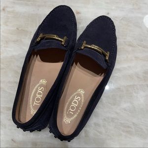 TODS loafers suede driving shoes 39.5